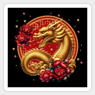 Gold Chinese New Year Dragon Magnet
